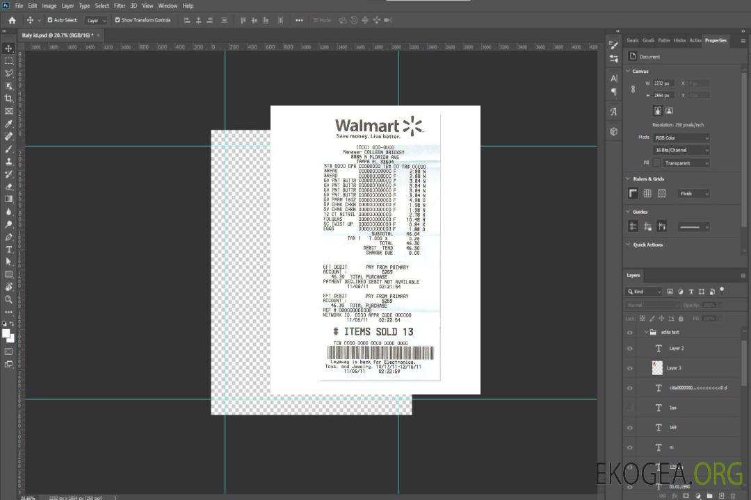 Chèque de paiement WALMART version 2 template Chèque de paiement WALMART version 2 template